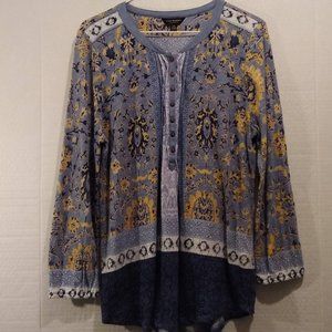 Lucky Brand Women´s Blue Boho Floral Floral Large